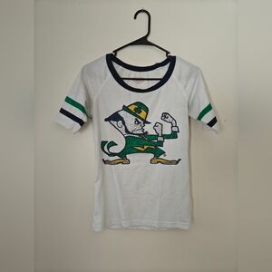 Bling Notre Dame Fighting Irish Short Sleeve Women's Top Size Small